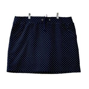 Attyre New York Womens Skort Sz 16 Navy Drawsting Waise Stretchy Skort Pockets